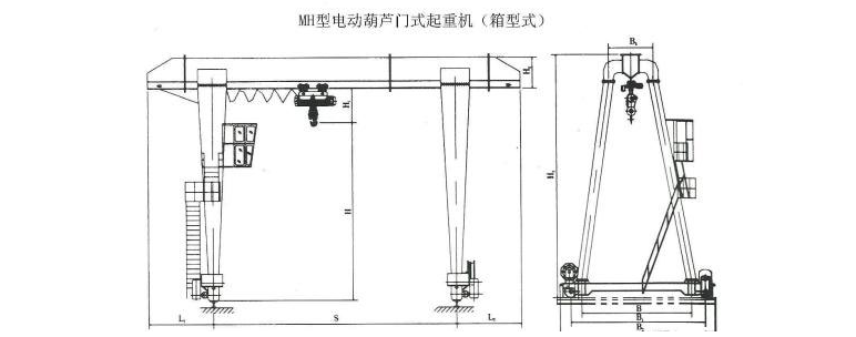 MH型电动葫芦单梁门式丝瓜视频在线播放黄网站机结构图