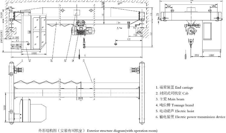 5吨单梁丝瓜视频在线播放黄网站机结构图